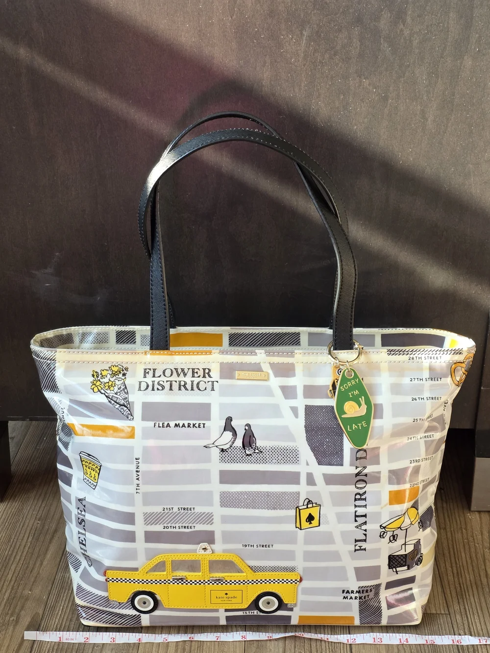 kate spade New York NYC Taxi Street Map Tote Tote